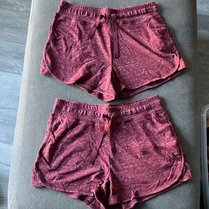 2 Pairs Maroon Shorts